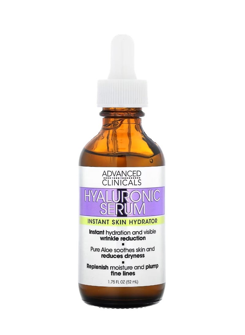 Advanced Clinicals Hyaluronic Serum Instant Skin Moisturizer 1.75 fl oz (52 ml) - Image 1
