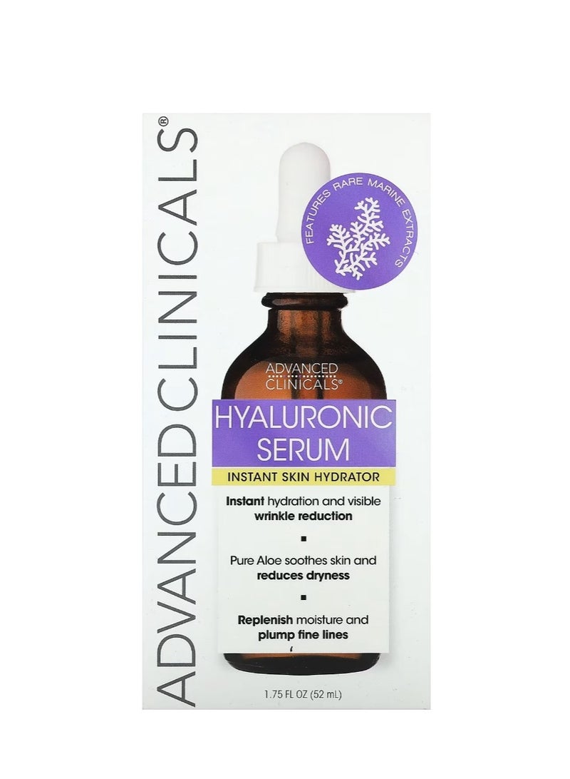 Advanced Clinicals Hyaluronic Serum Instant Skin Moisturizer 1.75 fl oz (52 ml) - Image 2
