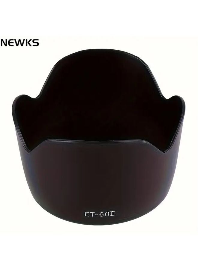ET 60 Lens Hood Shade Black ABS Material For Canon EF 75 300mm EF S 55 250mm Lenses - Image 2