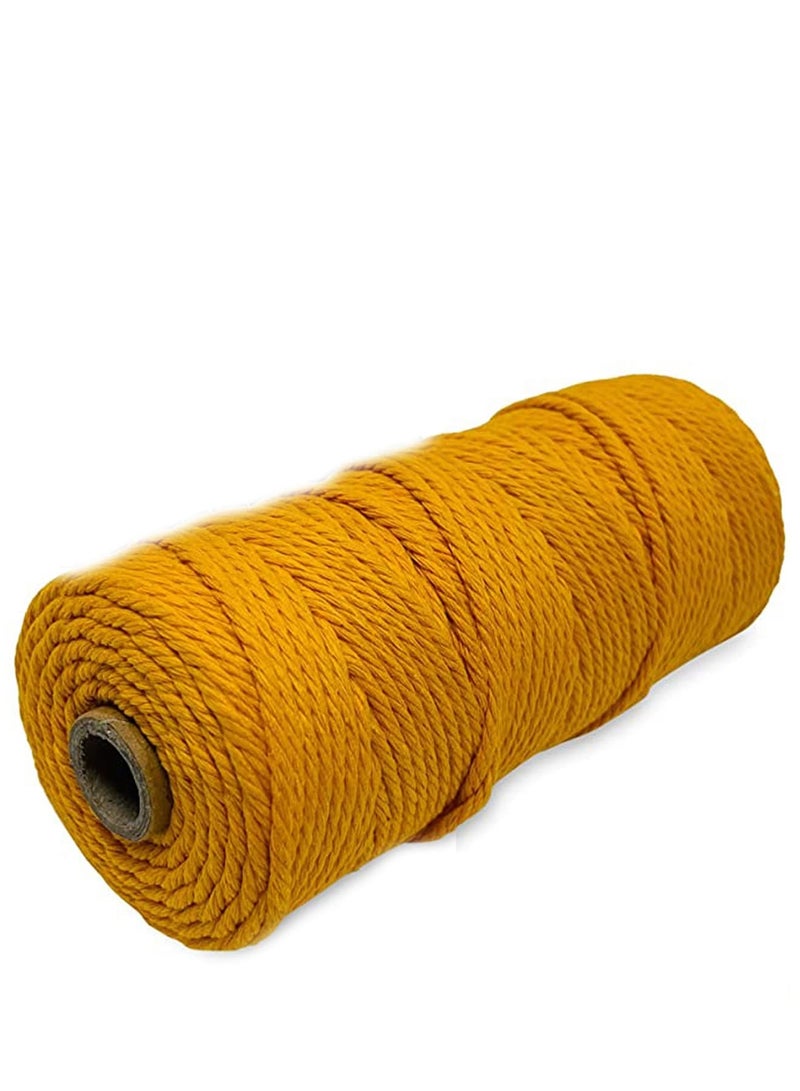 Suntown Macrame Cord Gold 100% Cotton Cord Rope For Macrame 3 Mm Natural And Colored Craft String Yarn Materials 100 M Long - Image 1