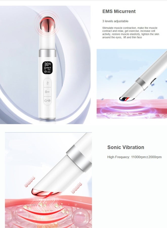 كيلو كيلو فولت جهاز تدليك لتجديد البشرة ٥ في ١ | جهاز تجميل مُجدد للضوء | جهاز تجميل لتقليل الهالات السوداء والثنيات الأنفية الشفوية، وتحسين مرونة البشرة - Image 4