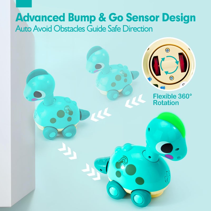 CubicFun Baby Toys 6-12 Months Touch & Go Musical Light Infant Toys Crawling Baby Toys 12-18 Months Tummy Time Toy for 1 Year Old Boy Gift Baby Girl Boy Shower Gift Easter Basket Stuffers - Image 5
