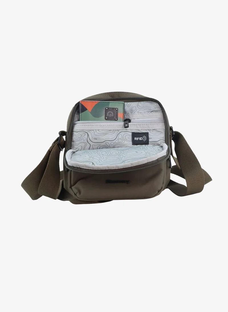 Discovery 2025 Downtown Small Messenger Bag – Unisex Eco Recycled Crossbody with RFID Pocket, Dual Compartments & Adjustable Strap | Office, Travel & Daily Use  | Best Price UAE