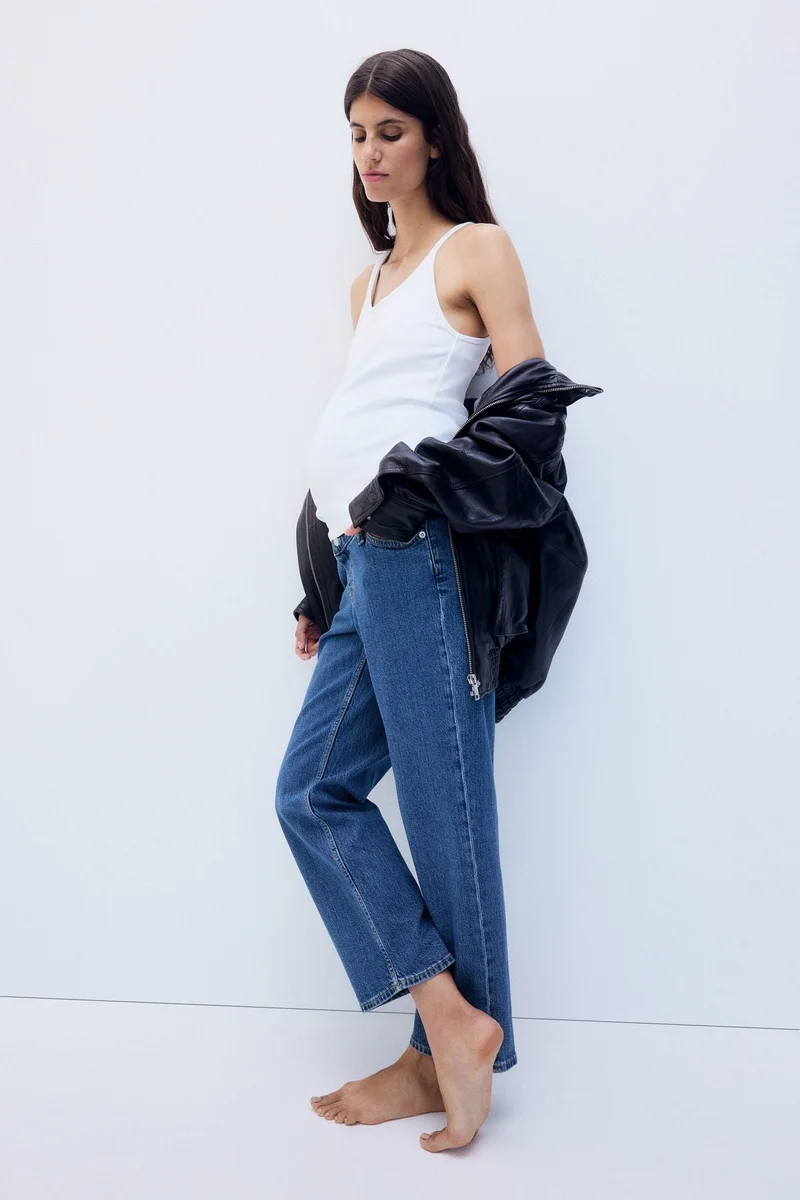 H&M  MAMA Straight Ankle Jeans for Women | Best Price UAE