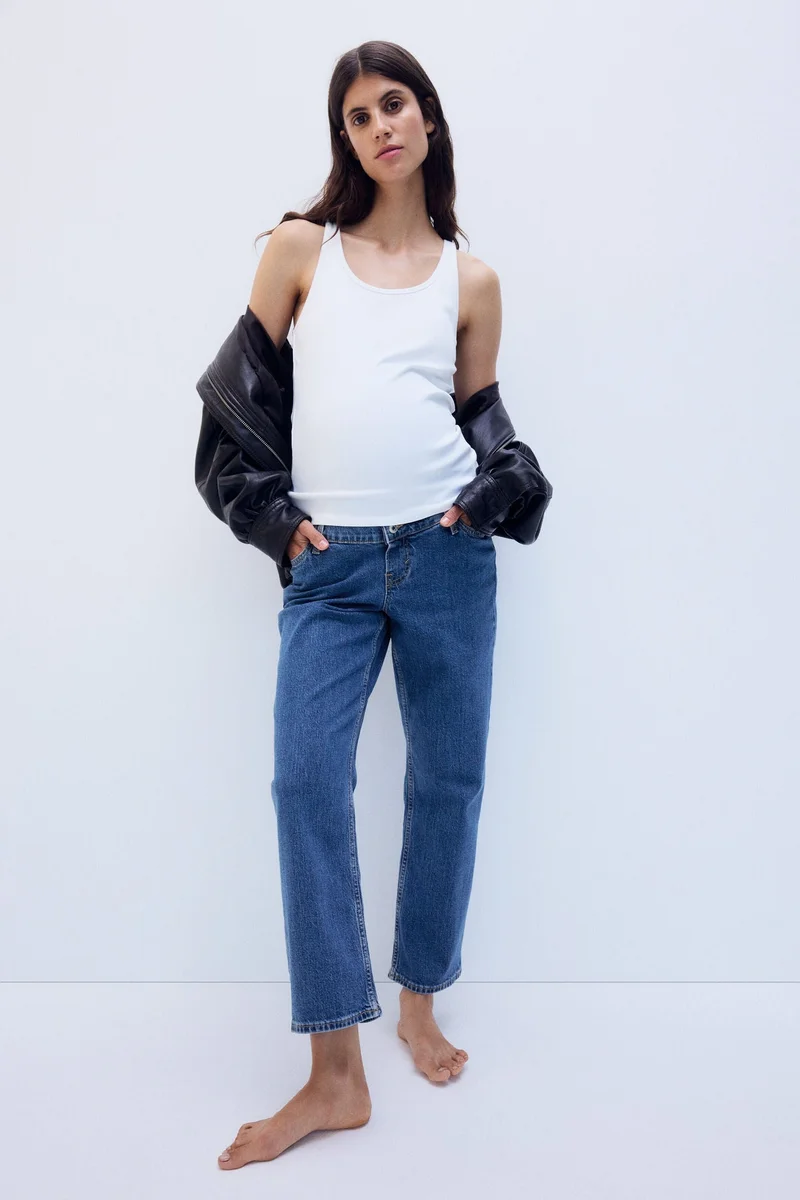 MAMA Straight Ankle Jeans