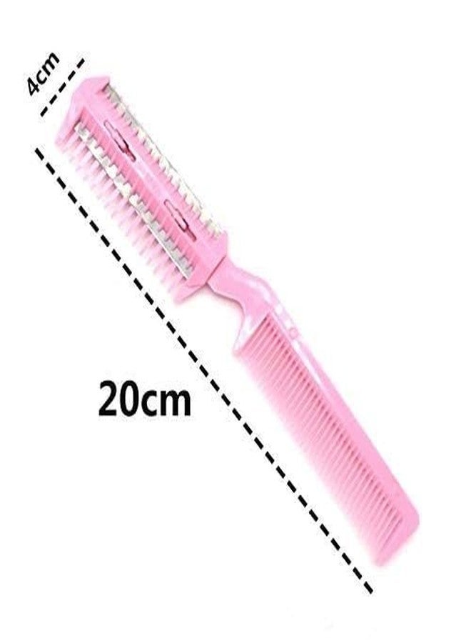Rinpoche Dual Side Barber Razor Comb Hair Removal Professional Cutting Scissor Double Edge Razor Blades for Salon Tool (Multicolor) (Pack Of 1) - Image 2