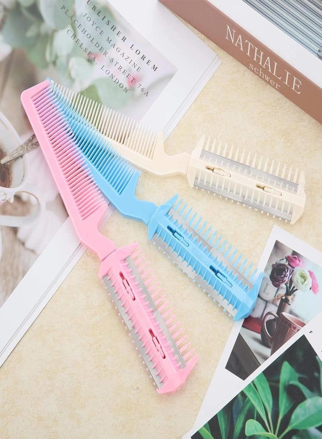 Rinpoche Dual Side Barber Razor Comb Hair Removal Professional Cutting Scissor Double Edge Razor Blades for Salon Tool (Multicolor) (Pack Of 1) - Image 4