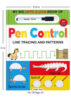 My Big Wipe And Clean Book of Pen Control for Kids : Line Tracing And Patterns  - Image 1