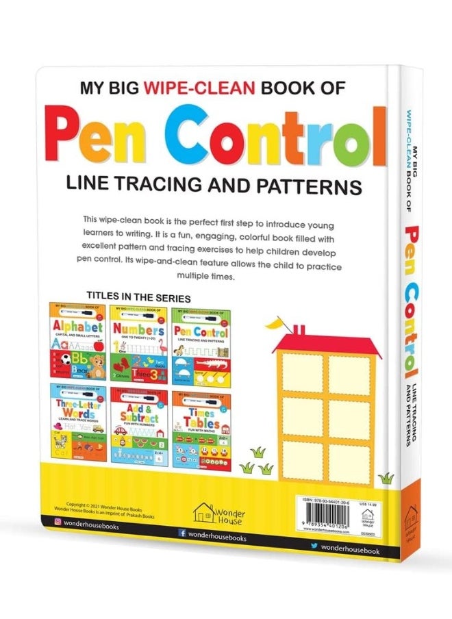 null - My Big Wipe And Clean Book of Pen Control for Kids : Line Tracing And Patterns - Image 1