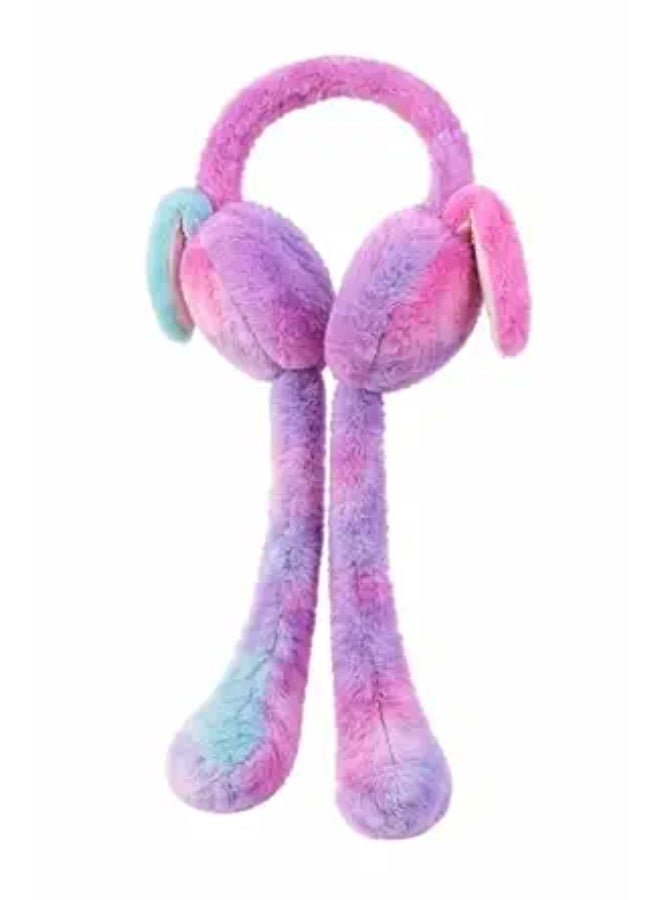 Winter ear protectors for children, with a bunny design and movable ears, for kids