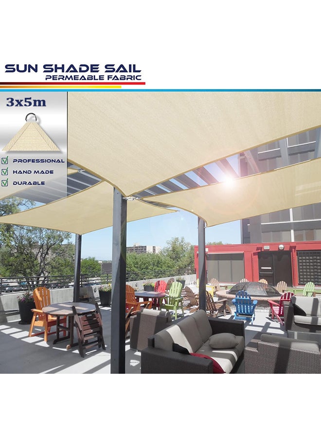 Arabest Sun Shade Sails Canopy 9.8ft x 16ft Rectangle, 95% UV Blockage, Sail Shade Keep Cool for Patio, Garden, Pergola, Backyard, Outdoor Facility & Activities -Beige - Image 4