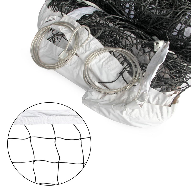 SUPREME Volleyball Net M*Plus with Iron Wire for Regular Play Tournament Qlty. Volleyball Net (Black, White). (Pack of 01) - Image 4