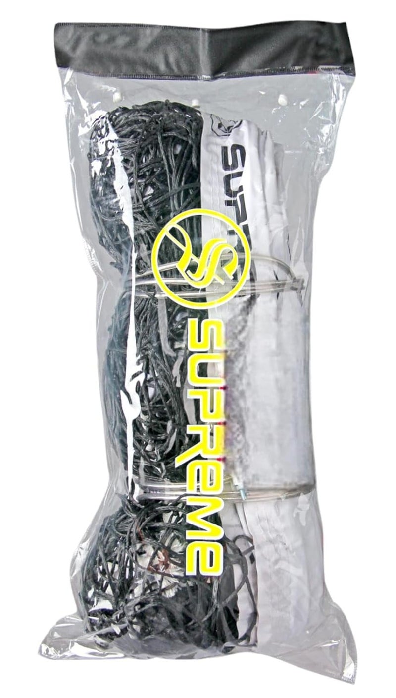 SUPREME Volleyball Net M*Plus with Iron Wire for Regular Play Tournament Qlty. Volleyball Net (Black, White). (Pack of 01) - Image 5