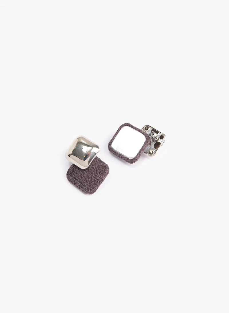 KOTON Color Contrast Earrings Natural Textured