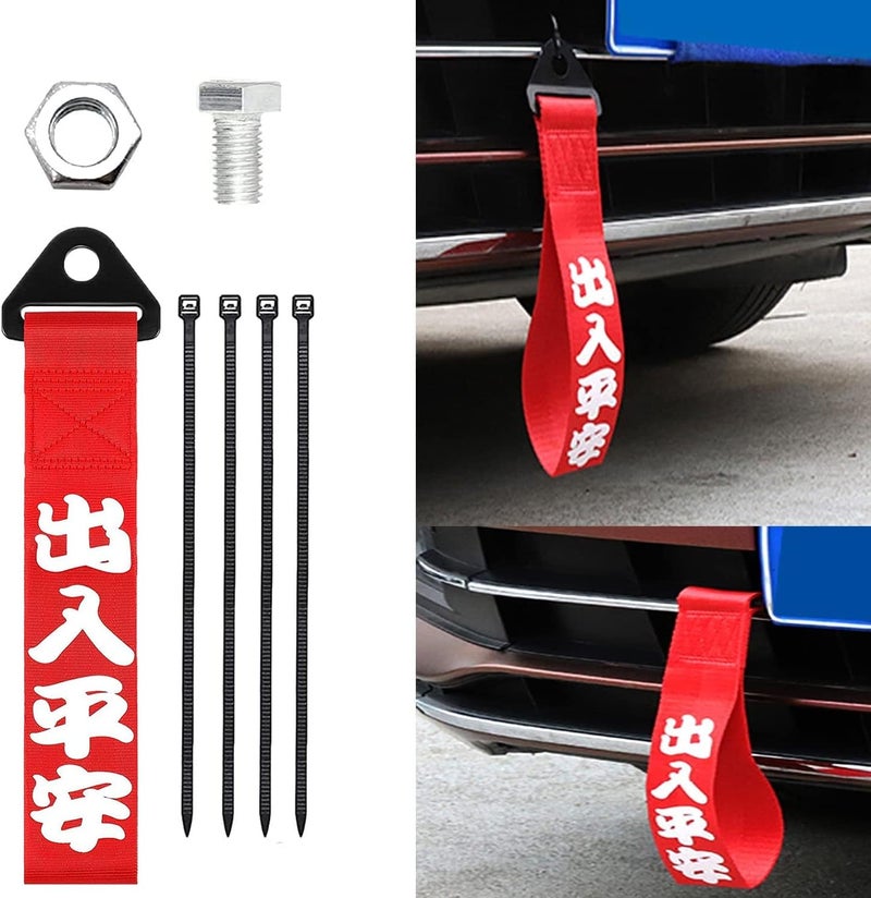 venveal Car Tow Hook with JDM Style Towing Strap - Image 3