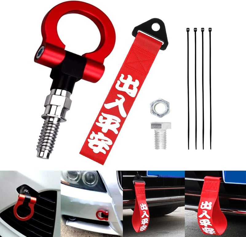 venveal Car Tow Hook with JDM Style Towing Strap - Image 5
