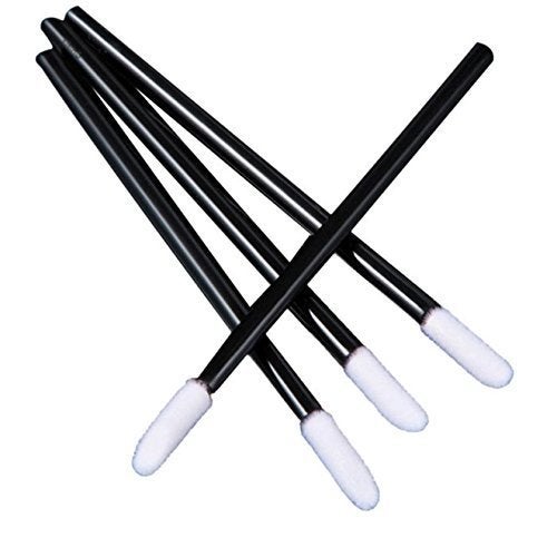 NESA Disposable Makeup Brush Set Lip and Gloss Brush Wands Lipstick Applicators 50 Pcs Black - Image 1