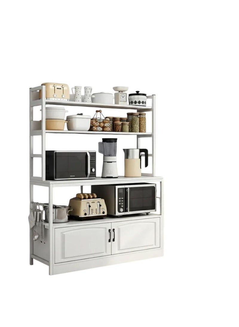 إكسبرت خزانة تخزين متعددة الأغراض ركن القهوة خزانة جانبية للمطبخ لون أبيض 100 * 40 * 158 سم - Image 2