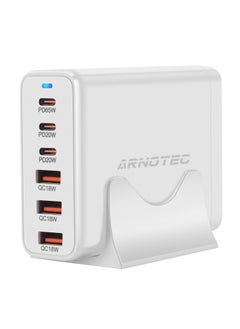 ARNOTEC USB C Charging Station 120W  Compact 6 Port USB C Charging Station, Portable USB C Wall Charger Adapter With 3 USB-C + 3 USB-A, 65W Port for MacBook IOS, Galaxy  - Image 2