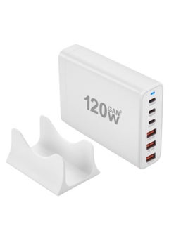 ARNOTEC USB C Charging Station 120W  Compact 6 Port USB C Charging Station, Portable USB C Wall Charger Adapter With 3 USB-C + 3 USB-A, 65W Port for MacBook IOS, Galaxy  - Image 3