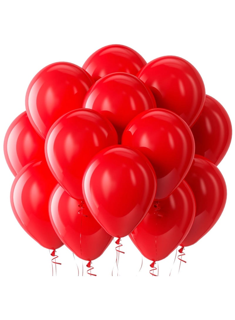 Home zone STARTEX 100 Pack 12 inch Round Helium Red Balloons for Wedding Anniversary Birthday Party Decorations - Image 1