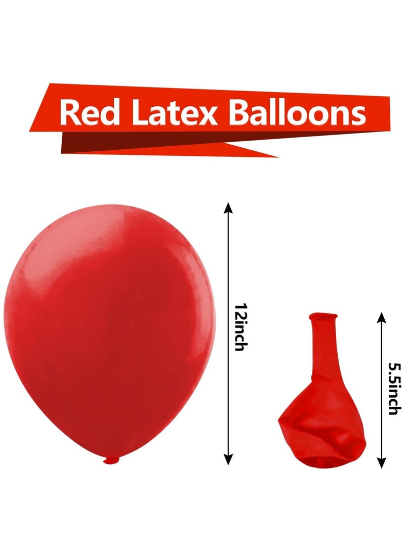 Home zone STARTEX 100 Pack 12 inch Round Helium Red Balloons for Wedding Anniversary Birthday Party Decorations - Image 2
