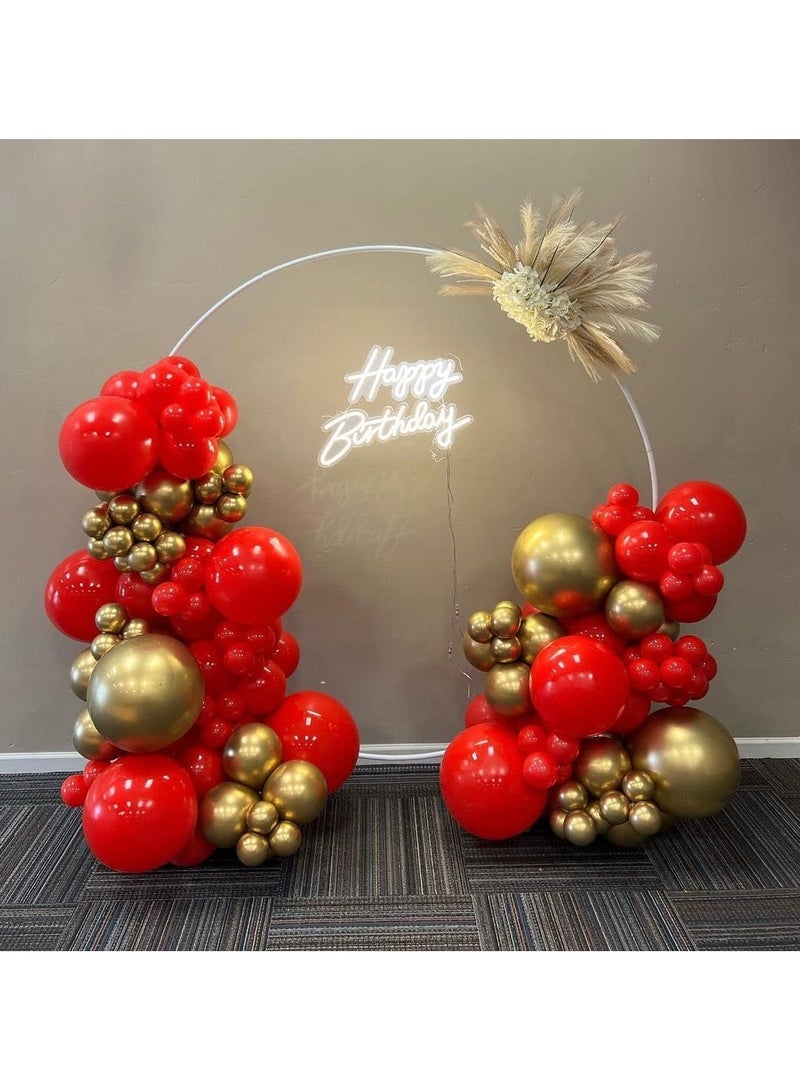 Home zone STARTEX 100 Pack 12 inch Round Helium Red Balloons for Wedding Anniversary Birthday Party Decorations - Image 4