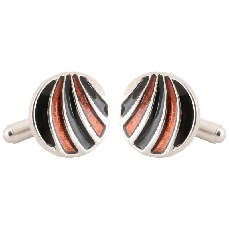 TRIPIN Cufflinks For Men Silver Brown Black For French Cuff Shirts Links Suit Blazer Party In A Gift Box|473| - Image 2