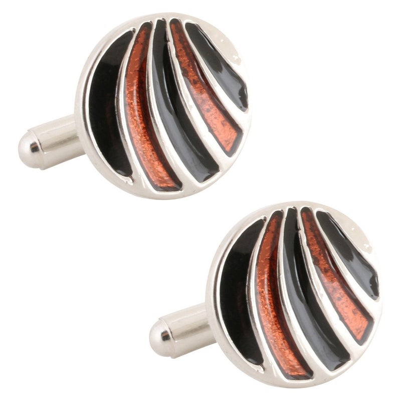 TRIPIN Cufflinks For Men Silver Brown Black For French Cuff Shirts Links Suit Blazer Party In A Gift Box|473| - Image 1