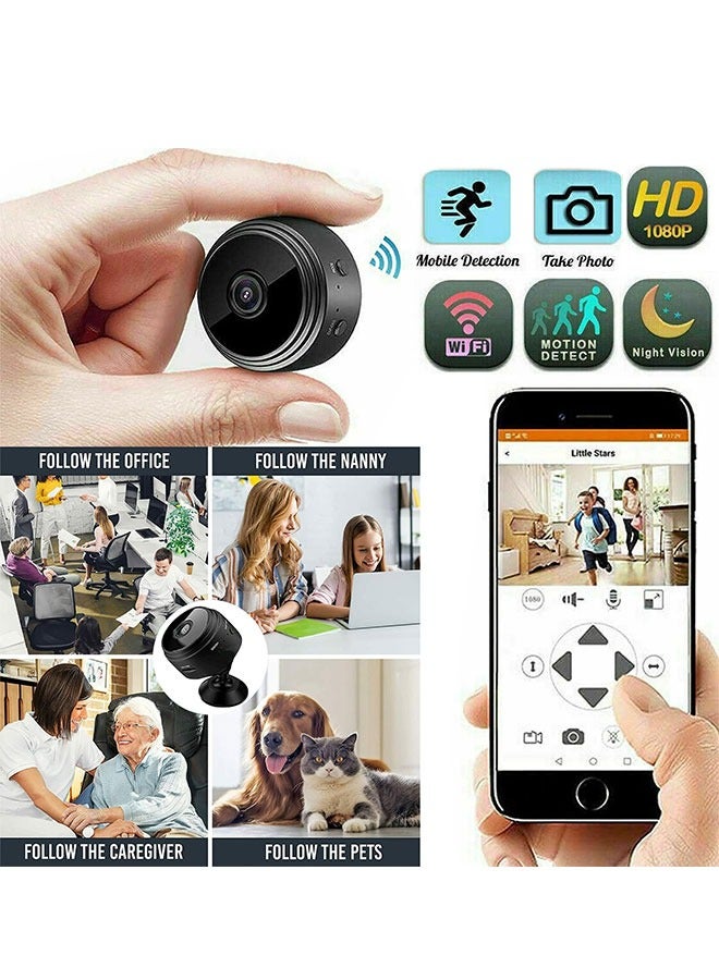 Generic Home Mini Camera with Magnetic Back Cover 1080p 2 Way Voice Home Security Camera Infrared Night Vision Waterproof Camera for Home Office Courtyard and Pets Babys  - Image 4
