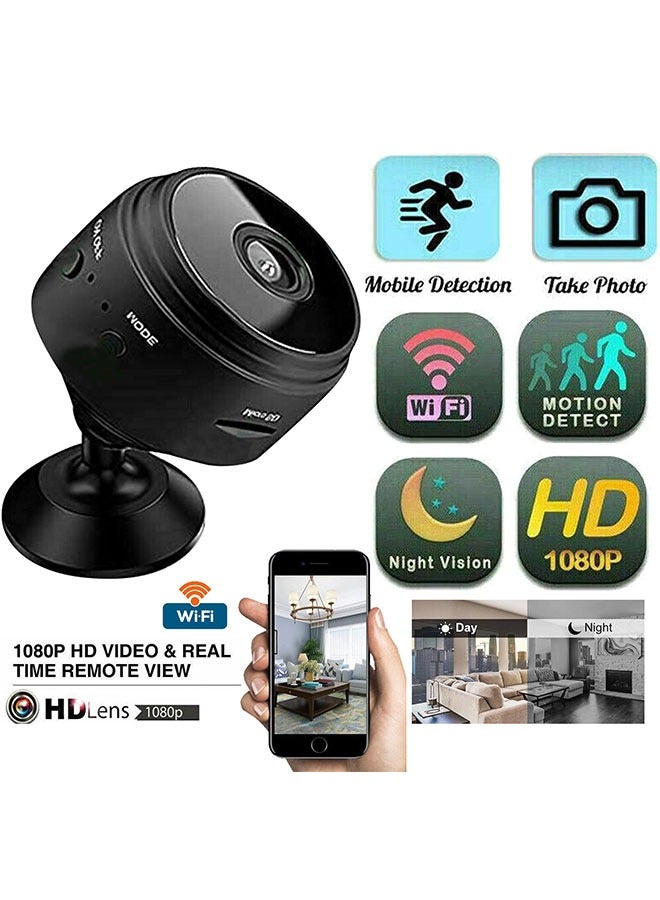 Generic Home Mini Camera with Magnetic Back Cover 1080p 2 Way Voice Home Security Camera Infrared Night Vision Waterproof Camera for Home Office Courtyard and Pets Babys  - Image 1