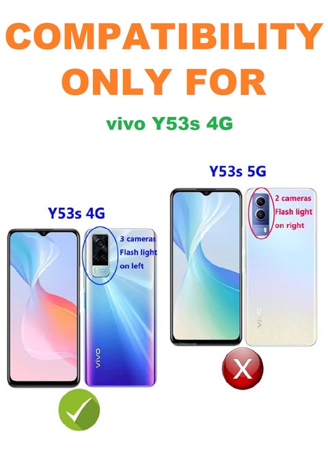 2 Pieces Tempered Glass Screen Protector 5D Designed For vivo Y53s Full Glue Edge to Edge Full Screen Coverage And Bubble Free