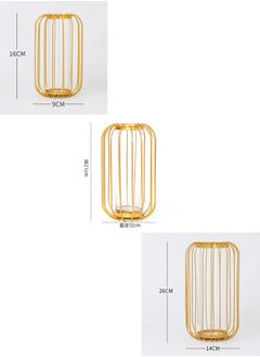 ZCM-HAPPY 3 pcs Vase with metal stand  - Image 2