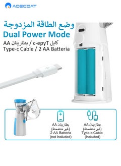 ACECOAT Portable Nebulizer Machine,Mini Vaporizers,USB Rechargeable Handheld Mesh Inhaler,Two Ways To Use For Adults And Children With Breathing Problems, For Home Office Outdoor  - Image 5