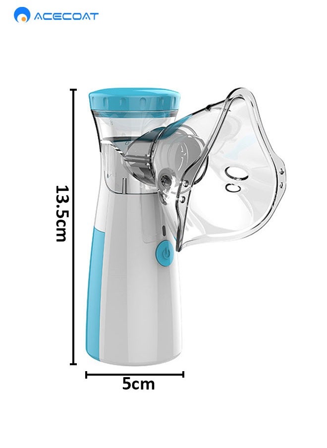 ACECOAT - Portable Nebulizer Machine,Mini Vaporizers,USB Rechargeable Handheld Mesh Inhaler,Two Ways To Use For Adults And Children With Breathing Problems, For Home Office Outdoor - Image 1