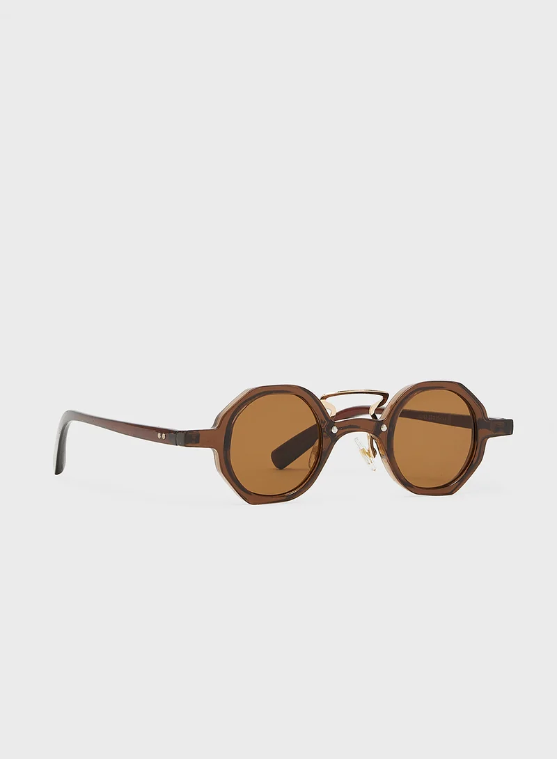 Seventy Five Casual Round Sunglasses