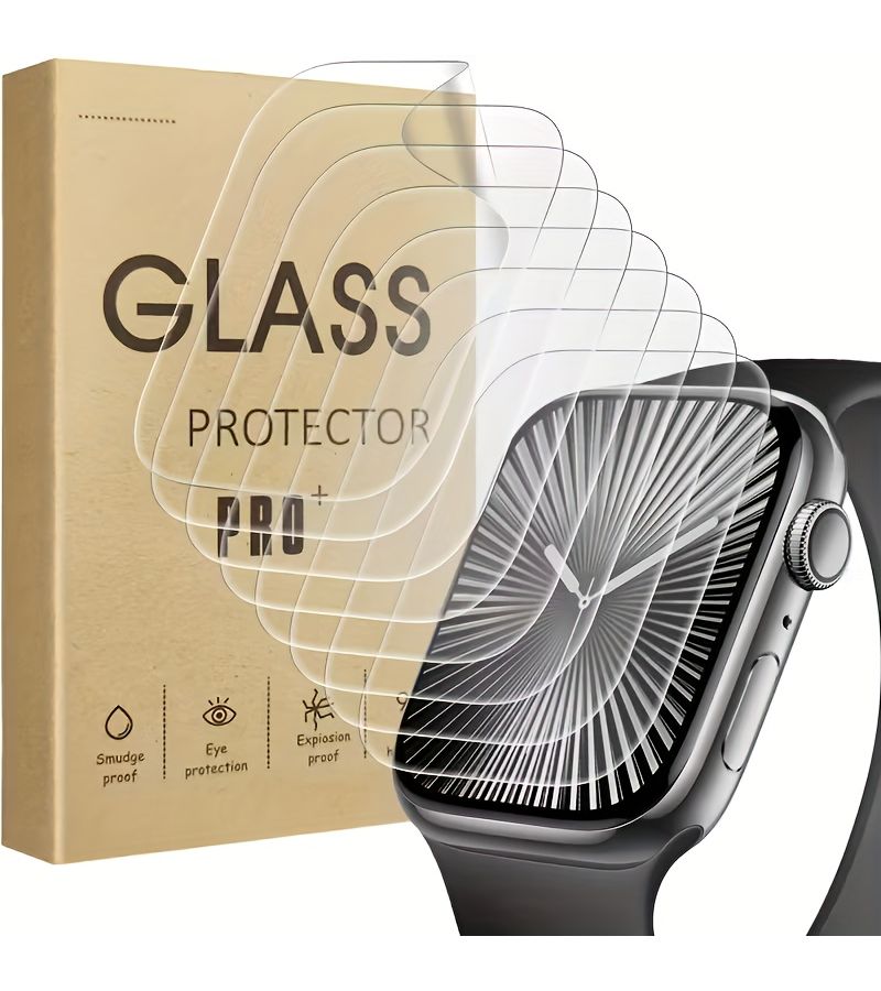 8pcs TPU Screen Protector for Apple Watch Ultra 49mm 42 44 46mm HD Clear Anti Scratch Full Coverage - Image 1