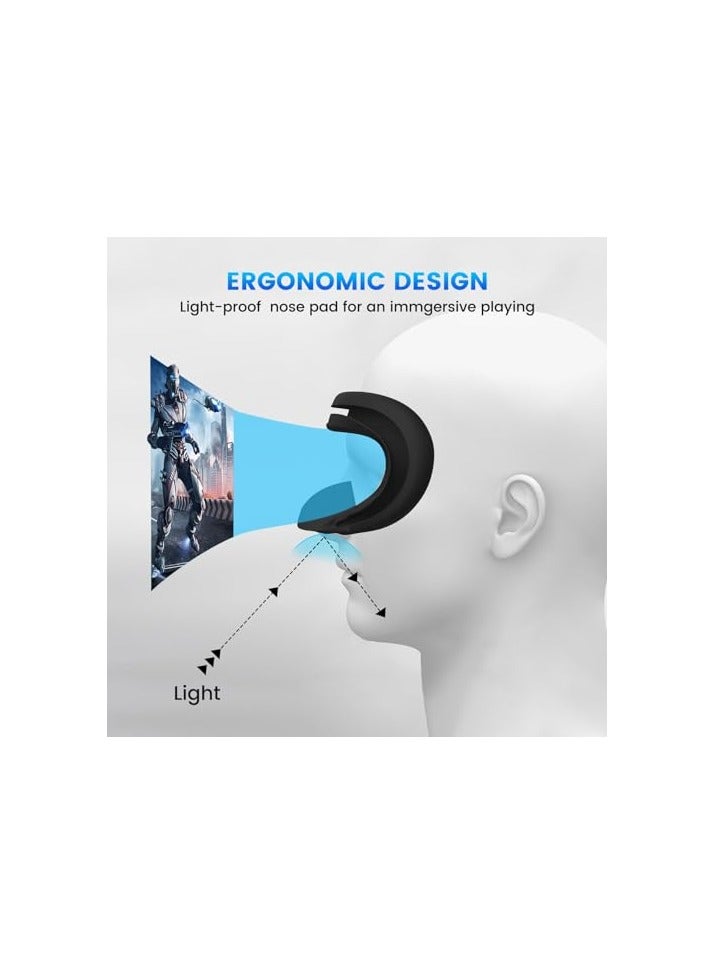 erorex Compatible with Quest 3 Accessories, VR Face Cover for Meta Quest 3 (Black) - Image 3