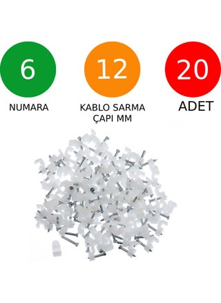 Concrete Nailed Cable Holder Crochet No: 6 - 12MM 20 Pieces - pzsku/ZA221EA57EBA08C9EA664Z/45/_/1730529606/54c5b6bc-5e0a-43e6-aca5-d42472b7b03a