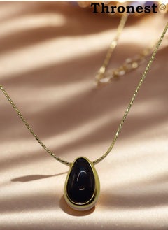 Thronest Elegant  18k Gold Plated  Zircon Pendant Necklace，Gold Plated Necklace for Women .Luxurious Cubic Zirconia Jewelry Gift for Wedding, Party and Daily Wear  - Image 2