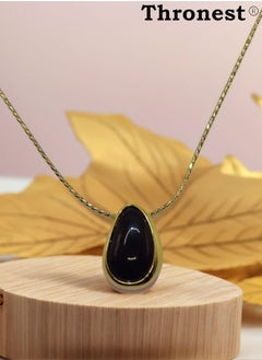 Thronest Elegant  18k Gold Plated  Zircon Pendant Necklace，Gold Plated Necklace for Women .Luxurious Cubic Zirconia Jewelry Gift for Wedding, Party and Daily Wear  - Image 3