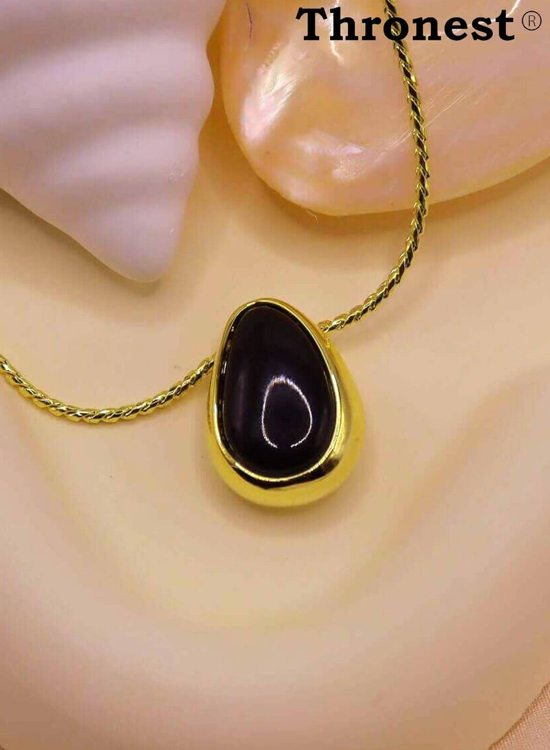 عرش قلادة زركون أنيقة مطلية بالذهب عيار 18 قيراطًا ， قلادة أنيقة مطلية بالذهب للنساء...قلادة زركونيا مكعبة فاخرة هدية للزفاف والحفلات والملابس اليومية - Image 3