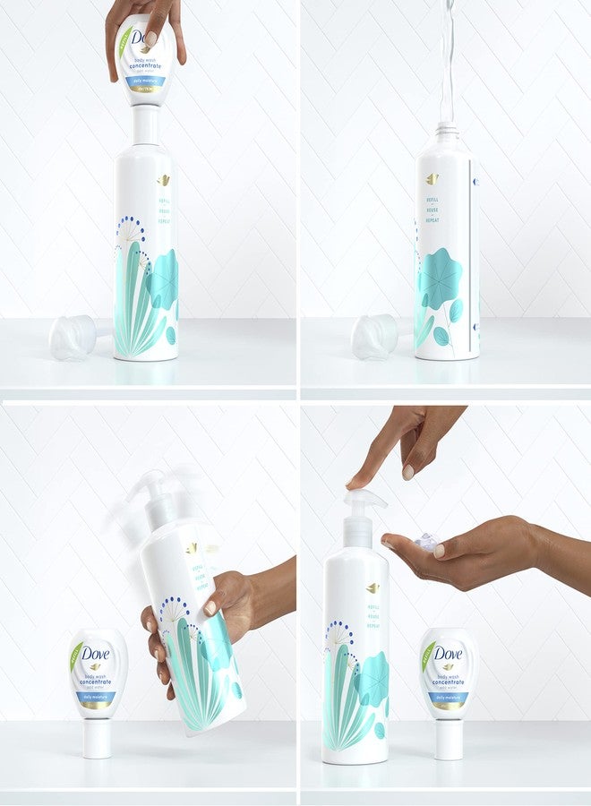 Dove Concentrate Refill and 100 percent Recycled Reusable Bottle for Instantly Soft Skin Daily Moisture Starter Kit for Lasting Nourishment Body Care 4 Fl oz (makes 16 Fl oz) - Image 5