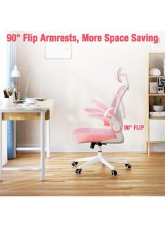 LIMOS Ergonomic Mesh Office Desk Chair with Headrest and Lumbar Support Comfortable High Back  - Image 5