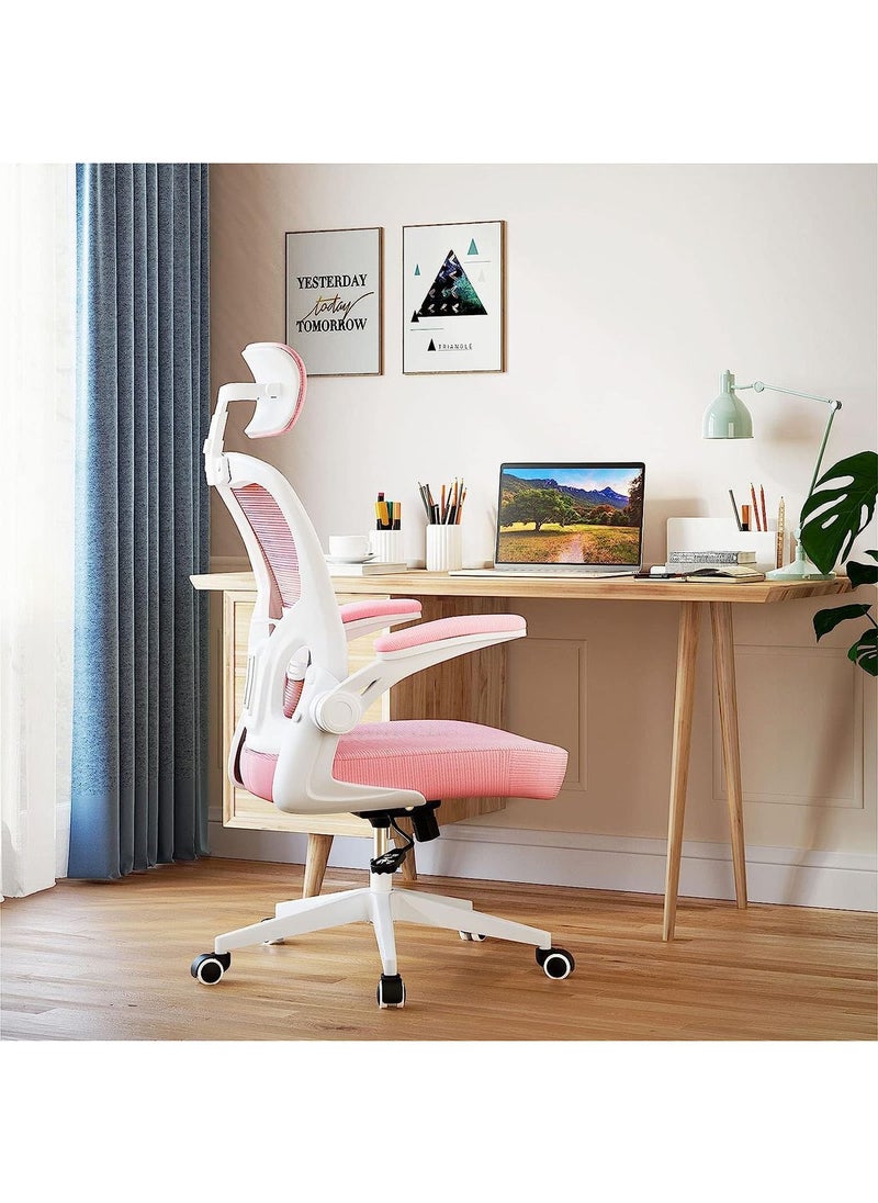 Ergonomic Mesh Office Desk Chair with Headrest and Lumbar Support Comfortable High Back