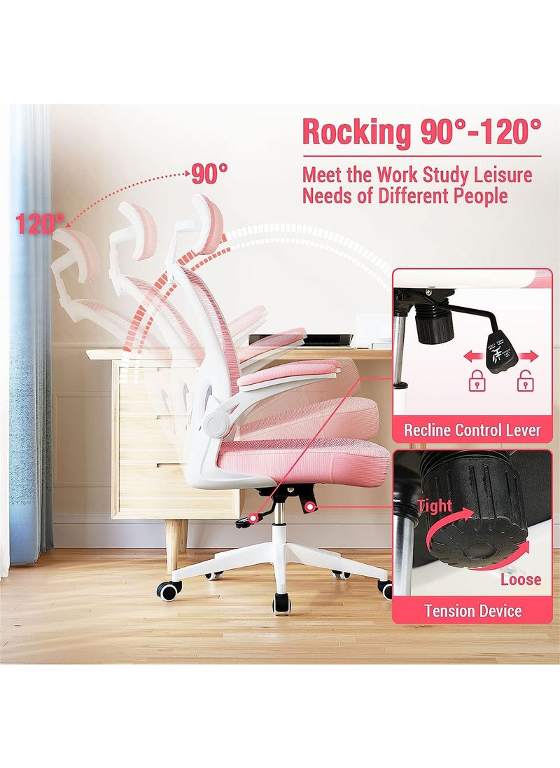 Ergonomic Mesh Office Desk Chair with Headrest and Lumbar Support Comfortable High Back
