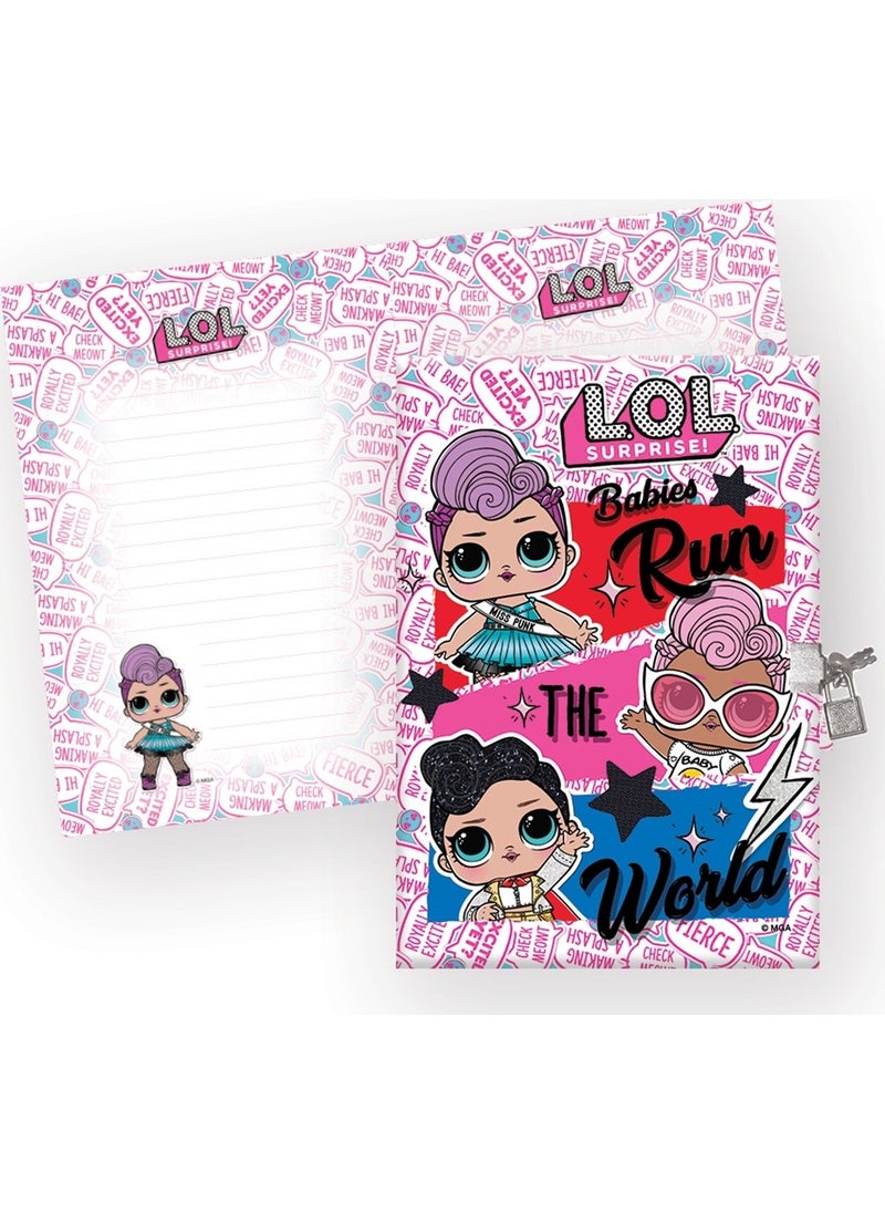 Disney FROZEN - L.o.l. Slim Locked Diary Book - Pink - Image 1