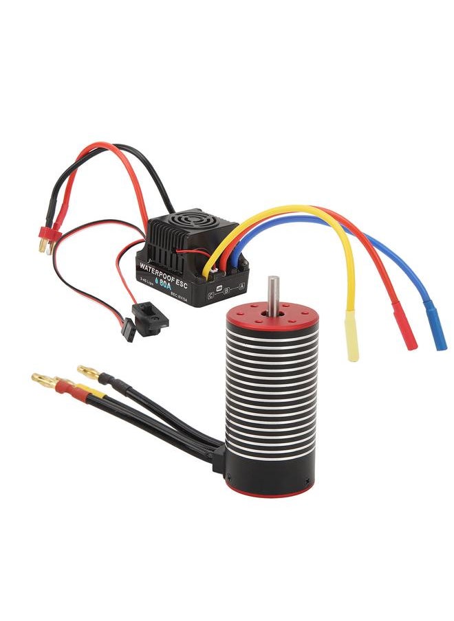 Thoraya - Brushless Motor Combo Set Remote Control Waterproof 80A ESC 3670 Brushless Motor Combo for Hpi 2650KV - Image 1