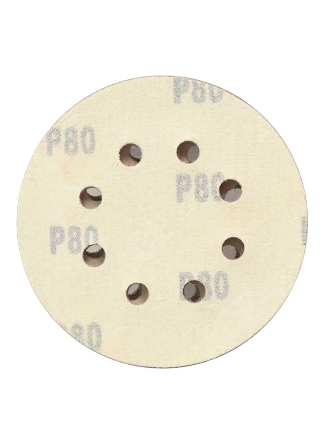 Tactix 10-Piece 80-Grit Sanding Disc Brown 125mm 446703 - Image 2