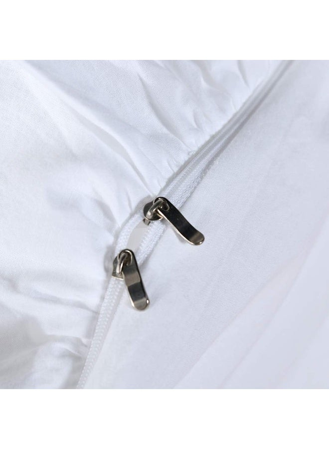 QSH Washed Cotton Ruffled King Duvet Cover Set - Image 5